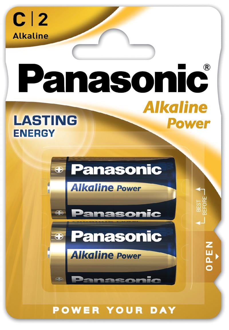 Батарейка щелочная Panasonic Alkaline Power LR14APB/2BP C/R14 блистер 2 шт.