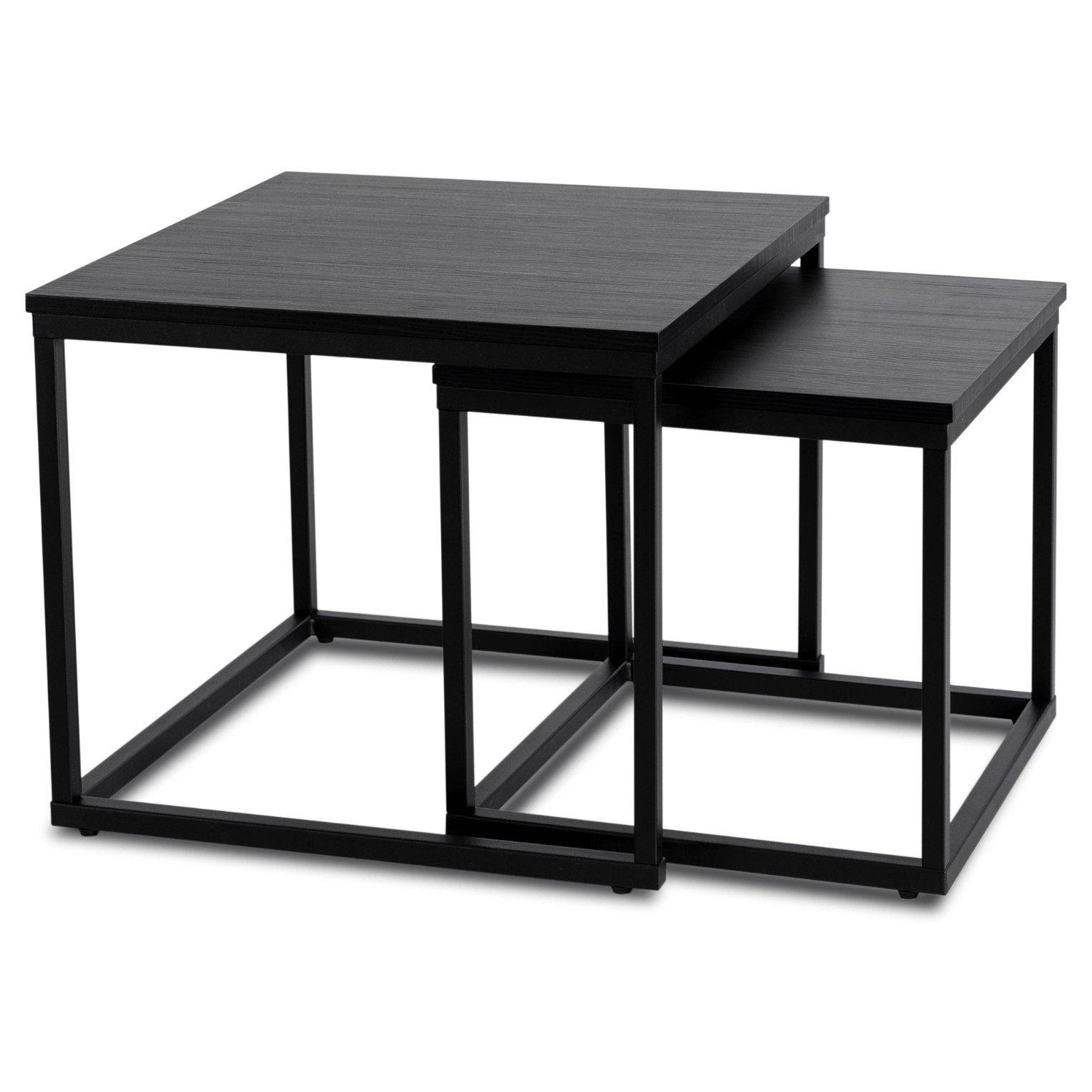 Комплект журнальных столов Mebel Elite TEVET 2 шт. Черный (ME.TEVET/CZ/CZ/L) Комплект журнальных столов Mebel Elite TEVET 2 шт. Черный (ME.TEVET/CZ/CZ/L)