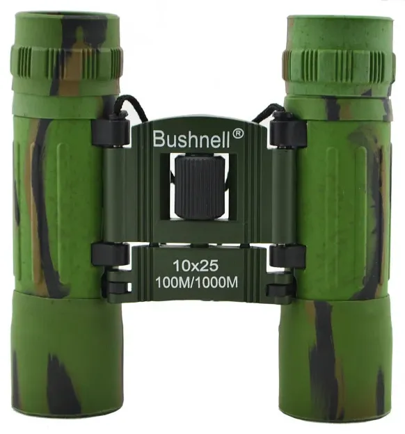 Бинокль портативный Bushnell Army 10х25 100/1000 м складной с чехлом (85d55122) - фото 3