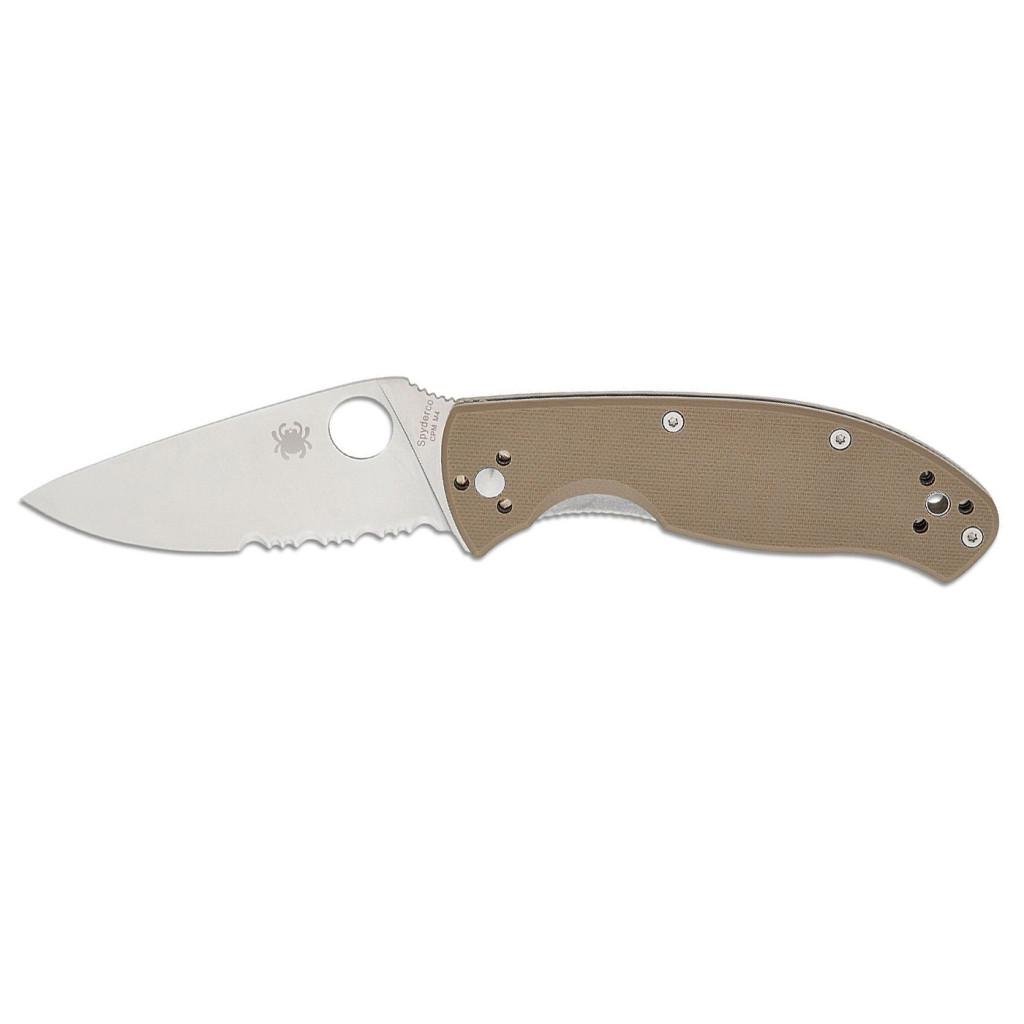 Нож Spyderco Tenacious M4 Serrated G10 Brown (C122GBNM4PS)