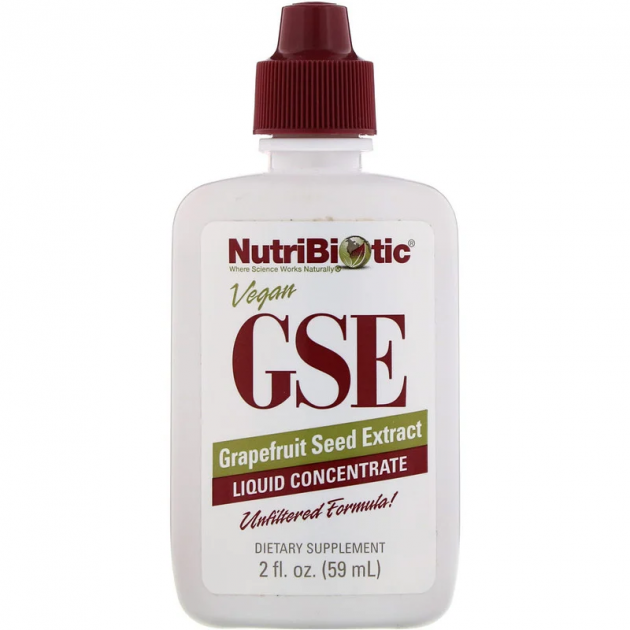 Екстракт насіння грейпфрута NutriBiotic GSE веганський 59 мл (NBC-01000) Екстракт насіння грейпфрута NutriBiotic GSE веганський 59 мл (NBC-01000)