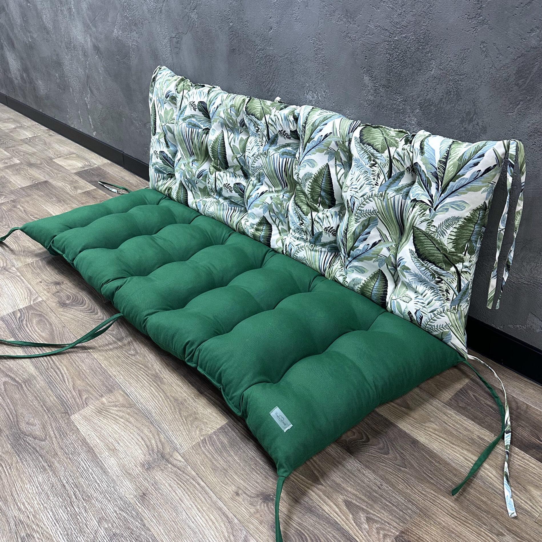 Подушка Comfort Home Tropical forest green на поддоны/качели/каркасы/садовая мебель комбинированная 100х50х50 см