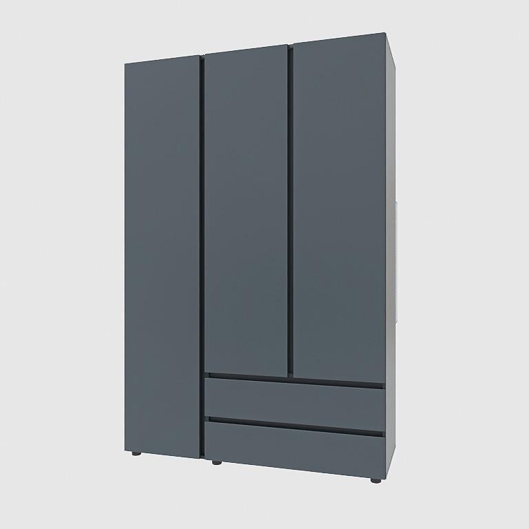 Шкаф трехдверный Еверест ШЛ-3 Лайт Графит (DTM-4913)