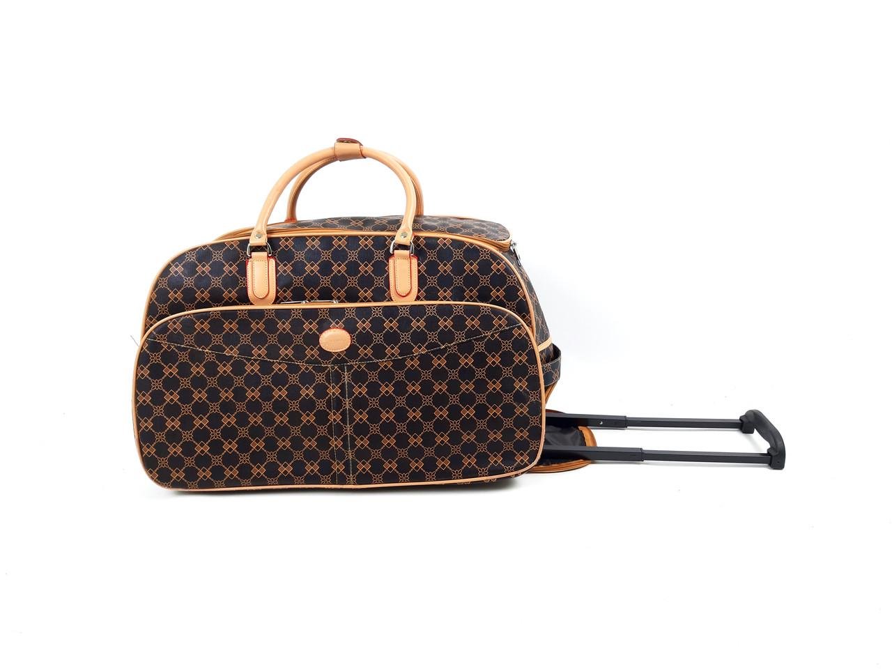 Сумка дорожня на колесах Sky travel XL 59х31х38 см 72 л Чорний/Бежевий (420-18) - фото 6 Сумка дорожня на колесах Sky travel XL 59х31х38 см 72 л Чорний/Бежевий (420-18) - фото 6