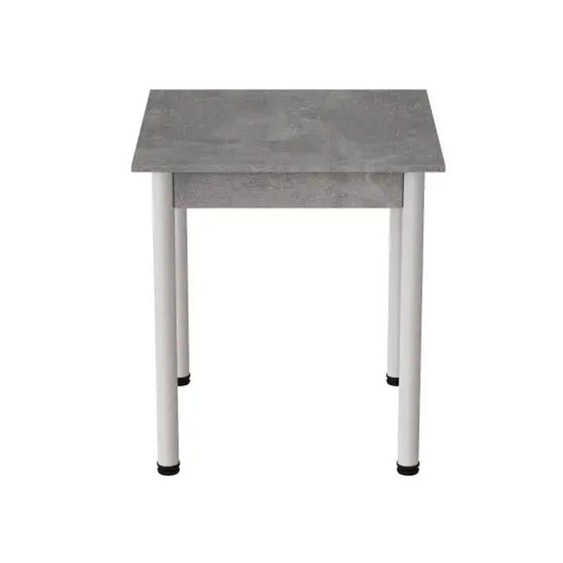 Стол кухонный Ferrum-decor Агата ДСП 16 мм 75x80x80 см Белый/Бетон (FRD-105558)