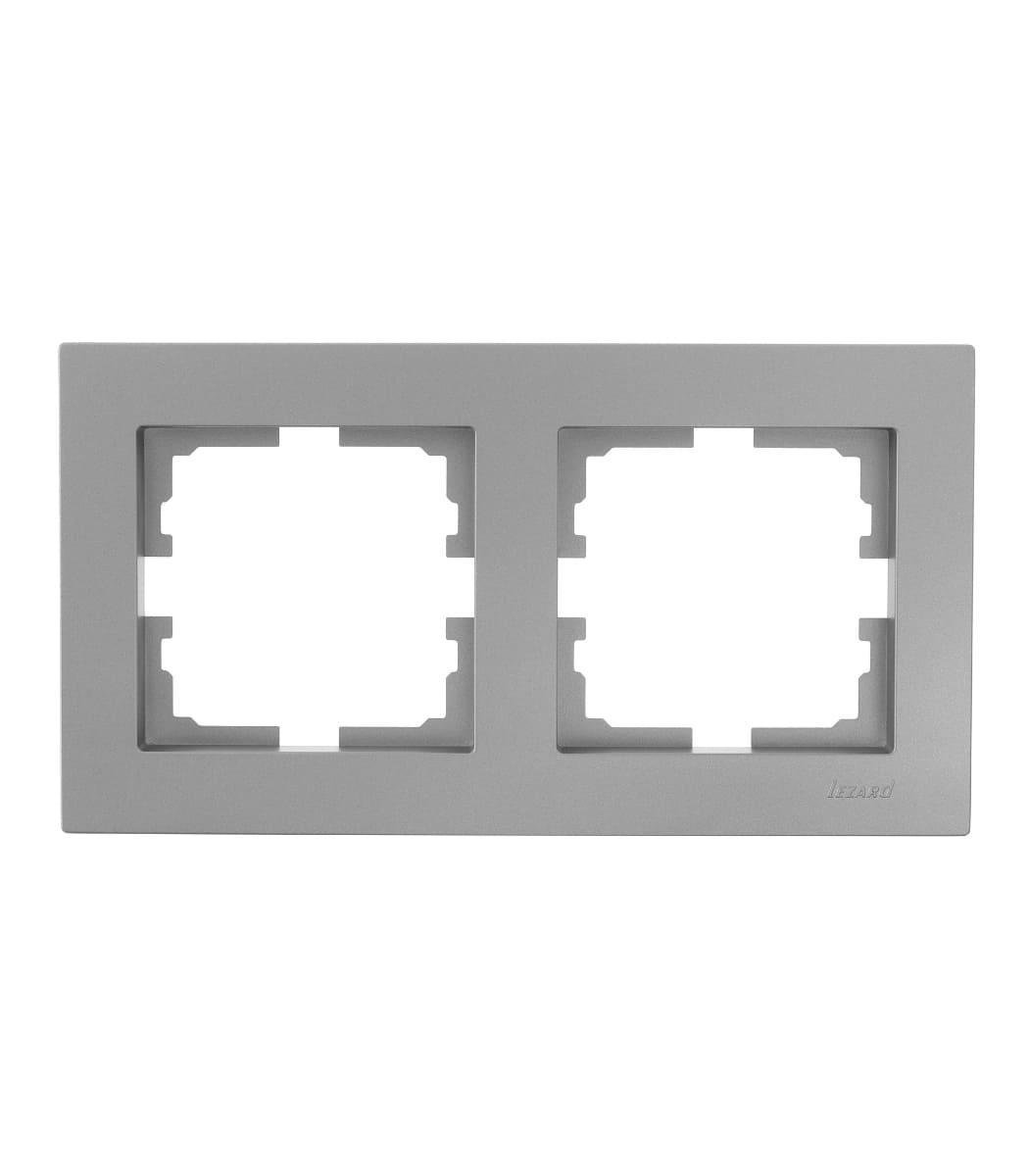 Рамка двомісна горизонтальна Lezard Vesna Сірий 00000023081)