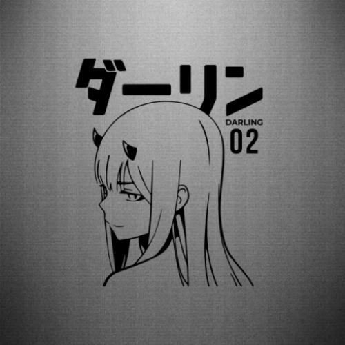 Наклейка Zero Two Girl 36,9x45 см Чорний (23763120)