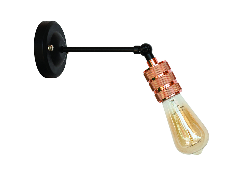 Бра Levistella Lofty подвижное с патроном AMP21 Черный/Розовое золото (1963530381)
