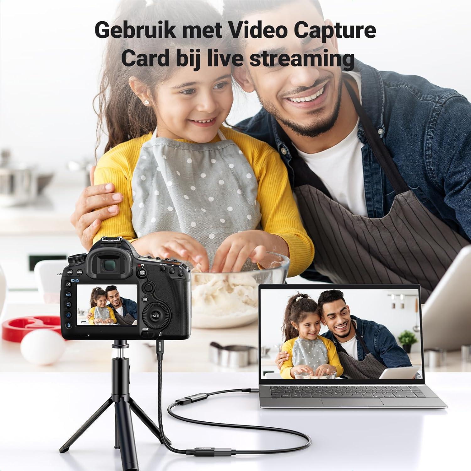 Кабель UGREEN Micro HDMI штекер to HDMI 2.0 разъем 4K 60Hz 3D нейлоновая оплетка 25 см Black (15842) - фото 6 Кабель UGREEN Micro HDMI штекер to HDMI 2.0 разъем 4K 60Hz 3D нейлоновая оплетка 25 см Black (15842) - фото 6