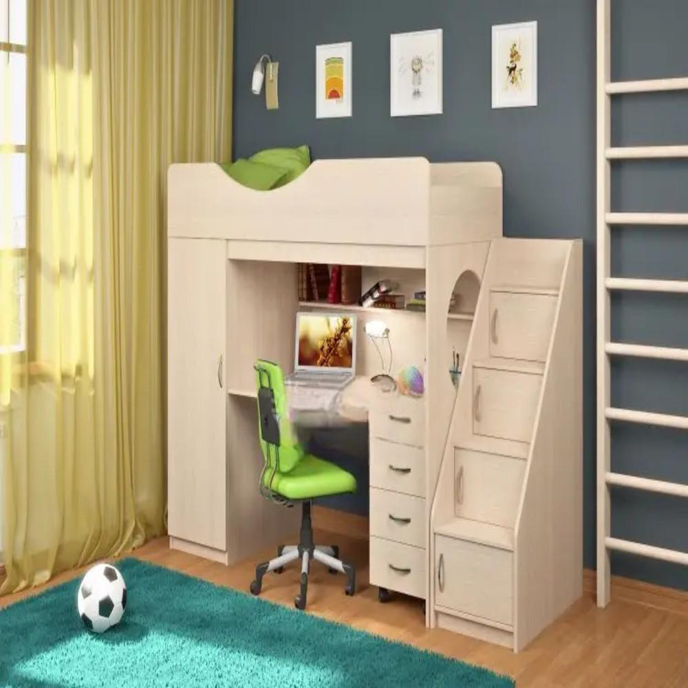 Кровать-чердак с тумбочкой и лестницей Design Service Легенда 9-3 2328х834х1660 мм (DS-9..3)