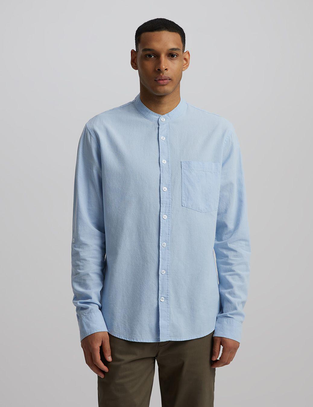 Рубашка мужская Diverse CORE MAO длинный рукав XL Светло-голубой (5905384104632)