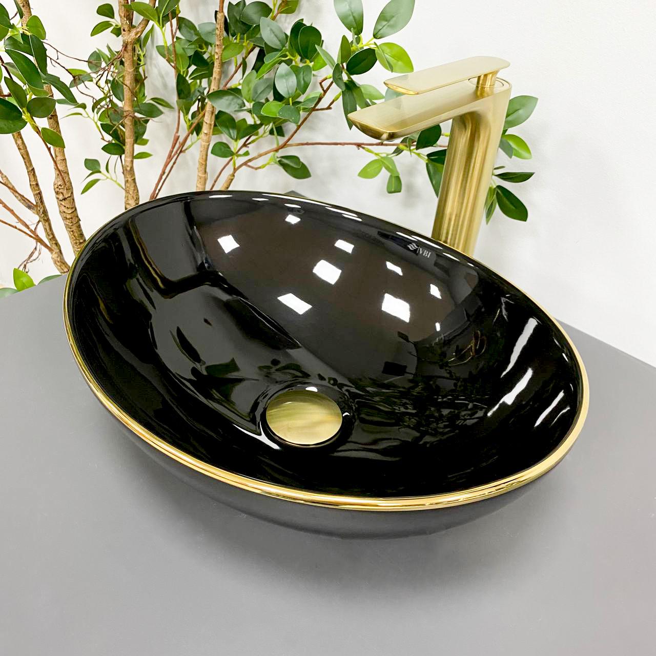Умывальник накладной VBI PARMA EDGE Black Gold (2810372619)