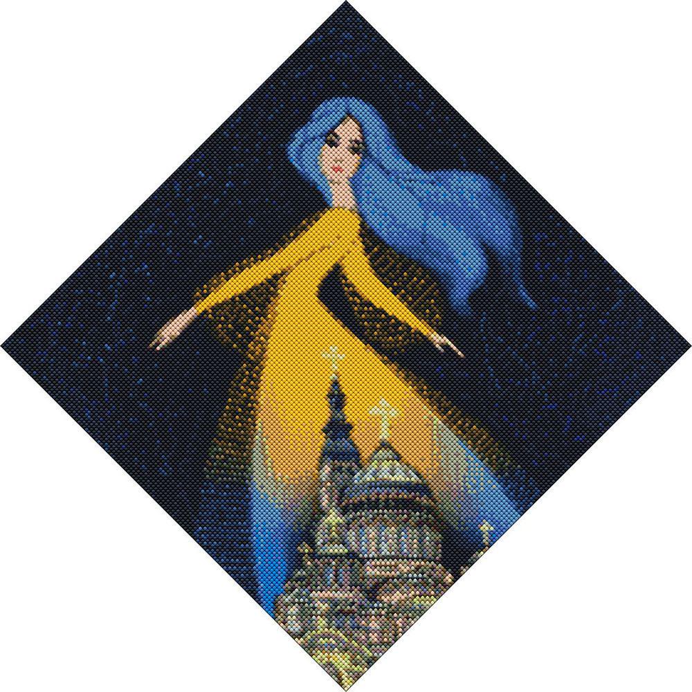 Алмазная мозаика Берегиня Харькова DIY-7241 на подрамнике полная выкладка 40x40 см (27932)