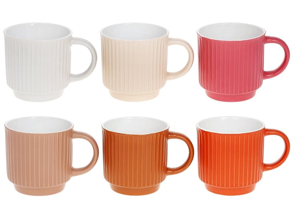 Чашка Аліканте 6 дизайнів 340 мл набір 6 шт. (BDI-344-187)