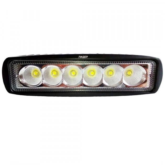 Фари додаткові LED Лідер 07-18 W 18 W прямокутні дальній Yellow - фото 1