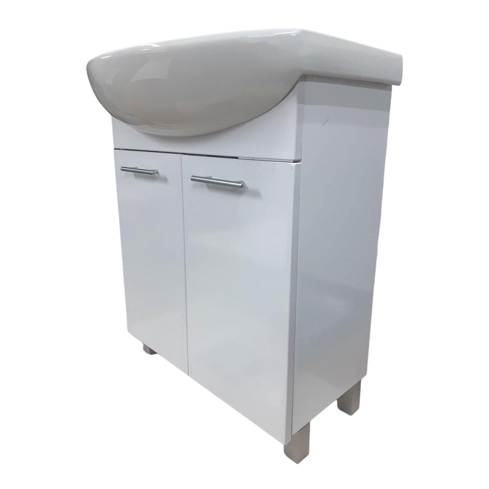 Тумба для ванной комнаты пластиковая The Mix 2.0 2 двери 55 см White (2411)