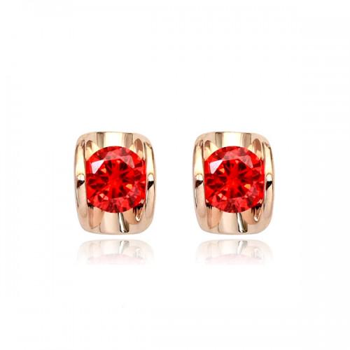 Серьги с кристаллами Сваровски Italina 84767a Красный