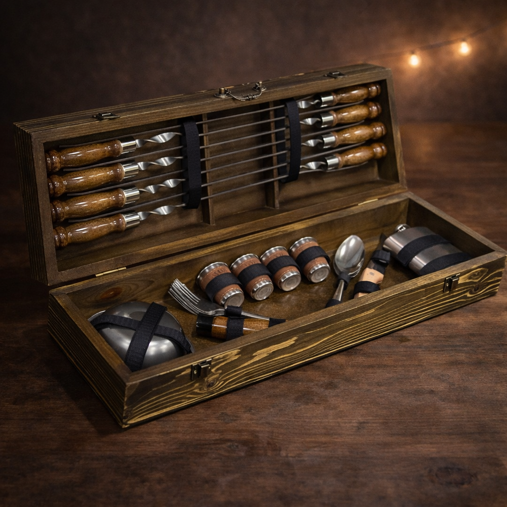 Подарочный набор шампуров Jooki Есаул светлая текстура (10238)