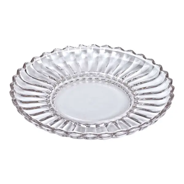 Блюдо для закусок YIWU Flower из толстого стекла 28 см Прозрачный (147-107-HP-YH-32 )