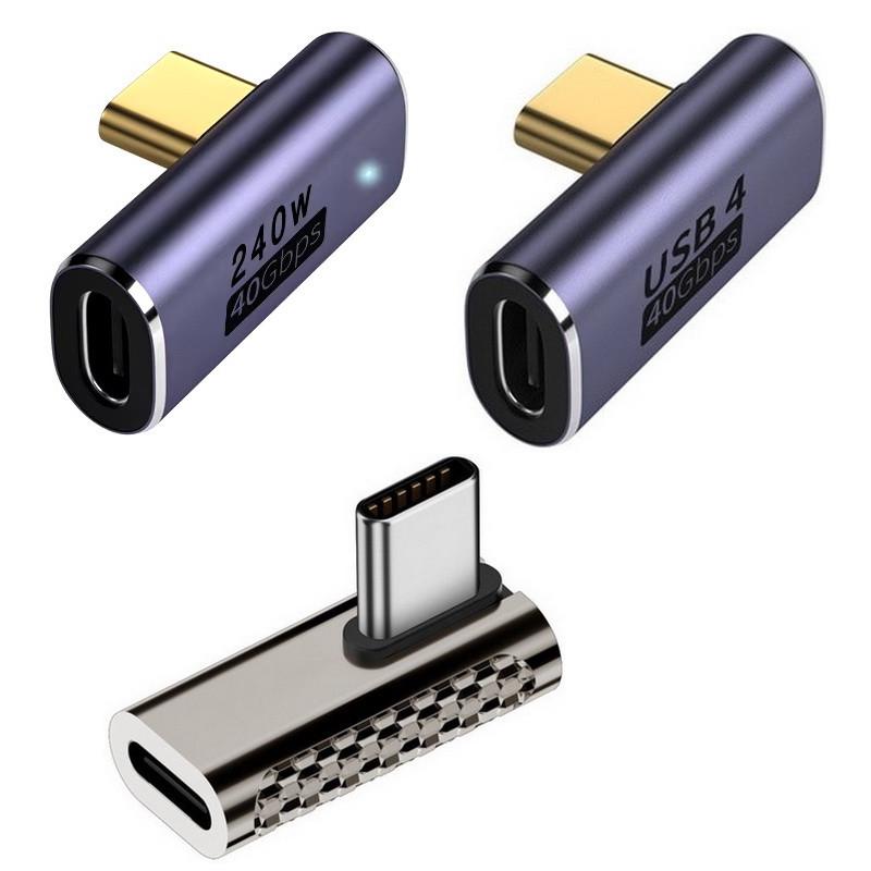Перехідник-адаптер USB Type-C M/F 8K USB 4.0 100W/240W Des4 комплект 3 види (A-48777-3v)