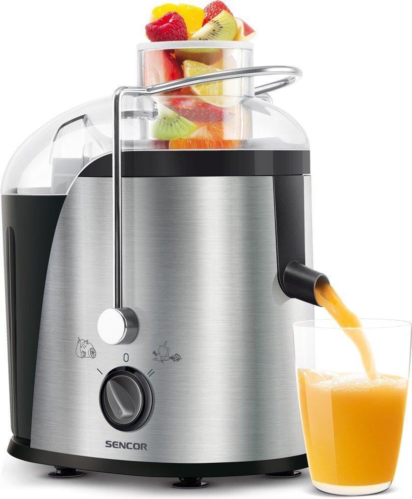 Соковитискач Sencor SJE741SS 400W 2 швидкості механічне керування Сріблястий (622435)