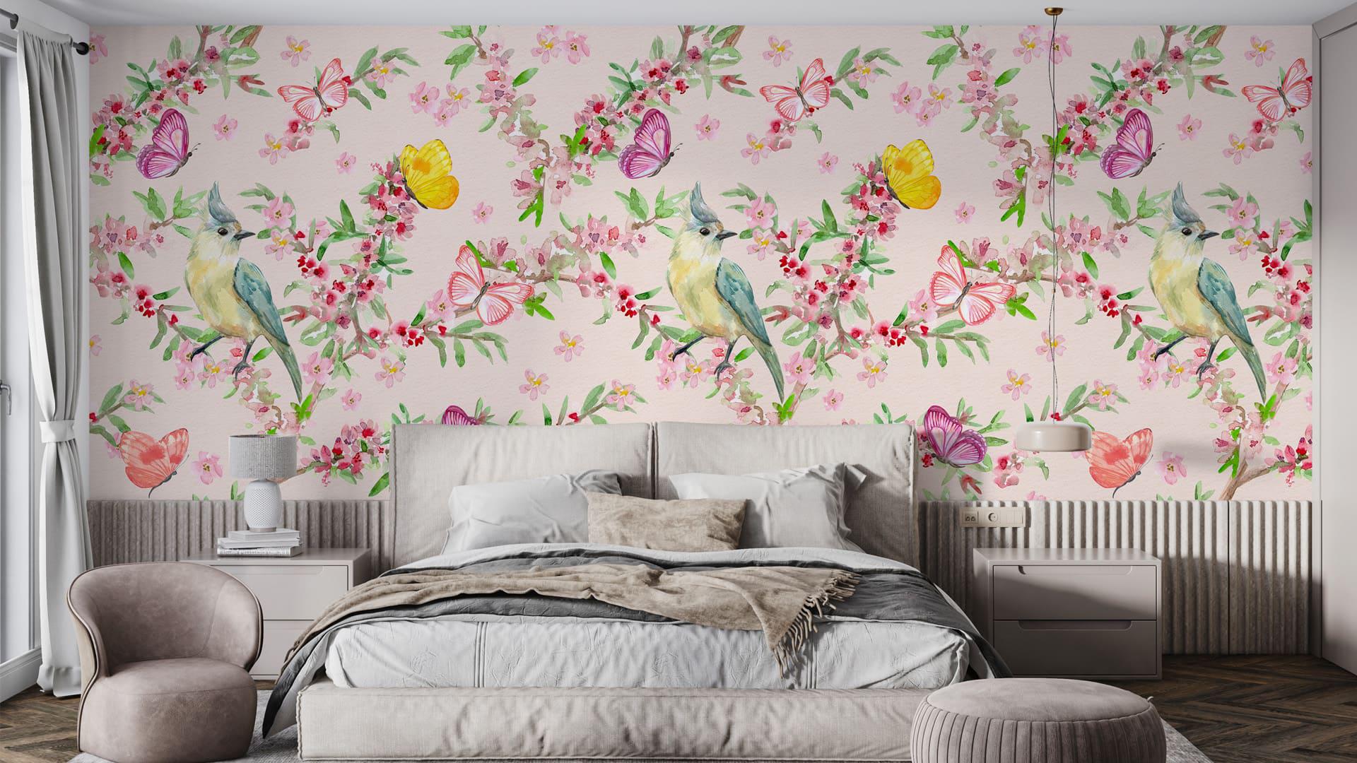 Фотообои флизелиновые Styleo Print-walls Между лепестками и пением 0707 350х270 см (Pw-0707/3)