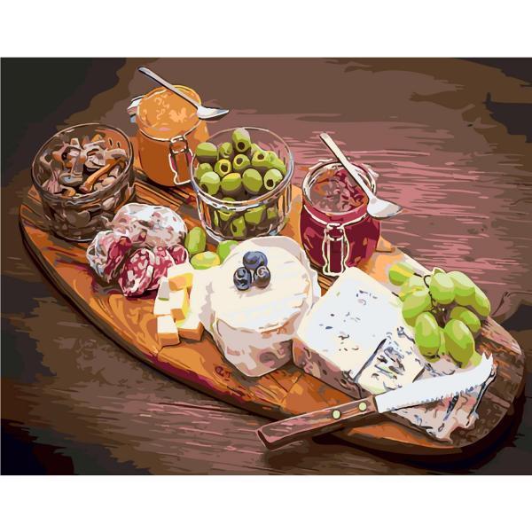 Картина по номерам Strateg Натюрморты Сочный натюрморт 40х50 см в термопакете (SY6107-mt)