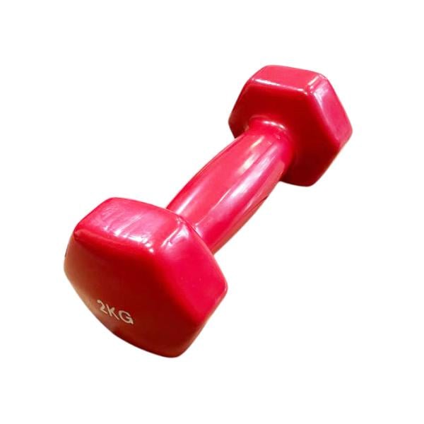 Гантель для фітнесу Generation Fitness FF51D3A з вініловим покриттям 2 кг Червоний (23715005)