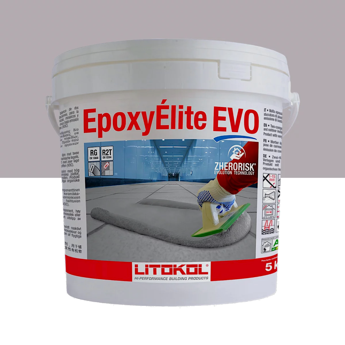 Затирка для швів плитки епоксидна Litokol EpoxyElite EVO 110 10 кг Сірий