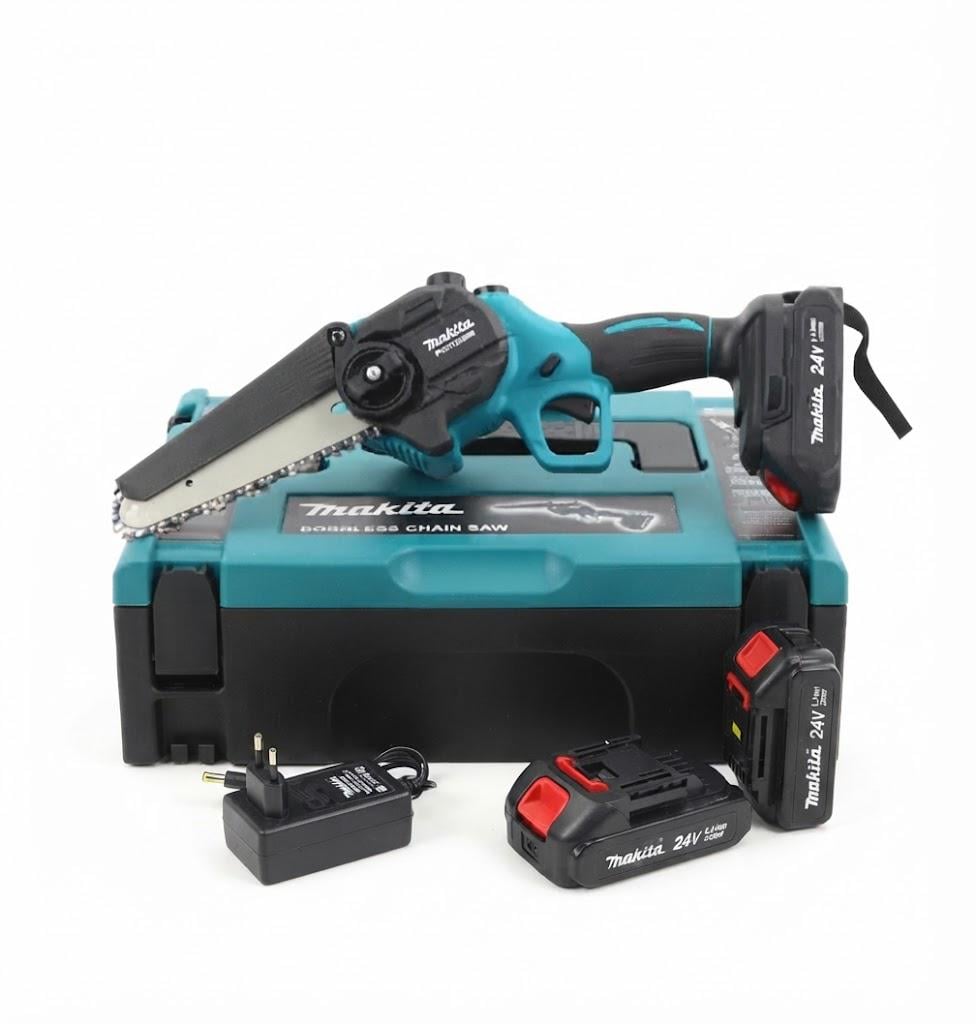 Пила цепная аккумуляторная Makita DUC155HN 36V 5 Ач шина 150 мм 12 м/с Krok 1/4" с автосмазкой 2 АКБ (1551428-) Пила цепная аккумуляторная Makita DUC155HN 36V 5 Ач шина 150 мм 12 м/с Krok 1/4" с автосмазкой 2 АКБ (1551428-)