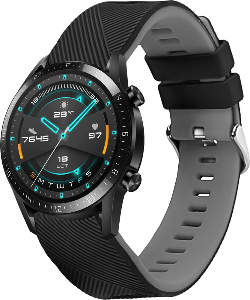 Ремешок Luminic для Huawei Watch GT 2 46 мм Black Grey (26662-53)