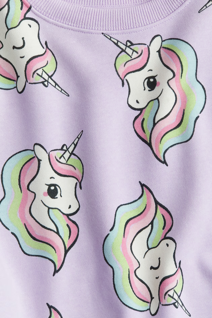 Свитшот утепленный H&M с единорогами 8-10 см - фото 2 Свитшот утепленный H&M с единорогами 8-10 см - фото 2