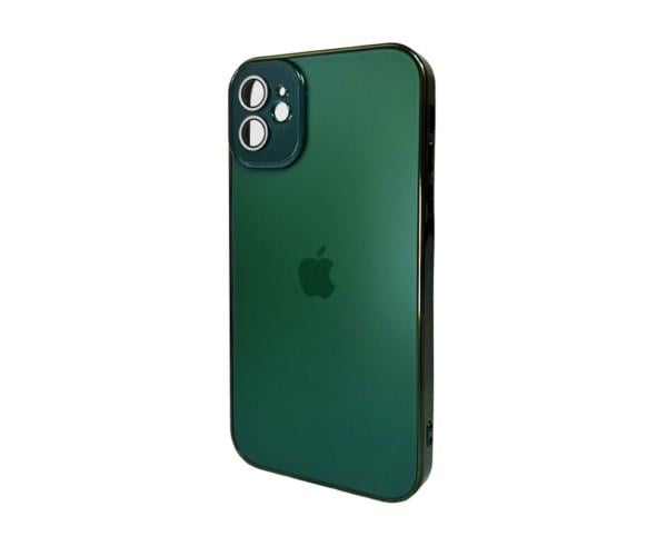 Чехол - накладка AG Glass Sapphire Frame MagSafe для iPhone 11 Cangling Green