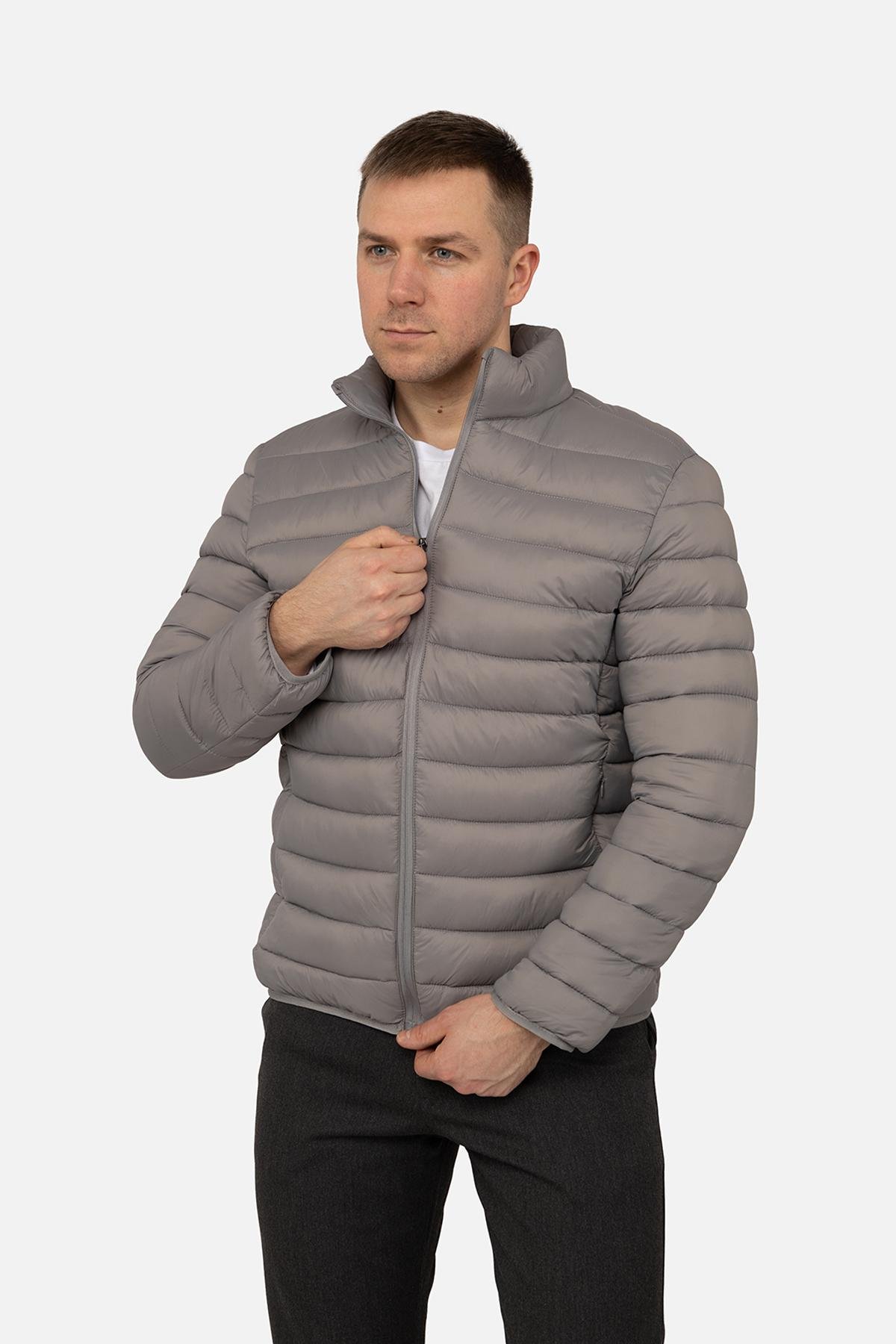 Куртка коротка чоловіча р. 44 Сірий (SKT001037154) Куртка коротка чоловіча р. 44 Сірий (SKT001037154)