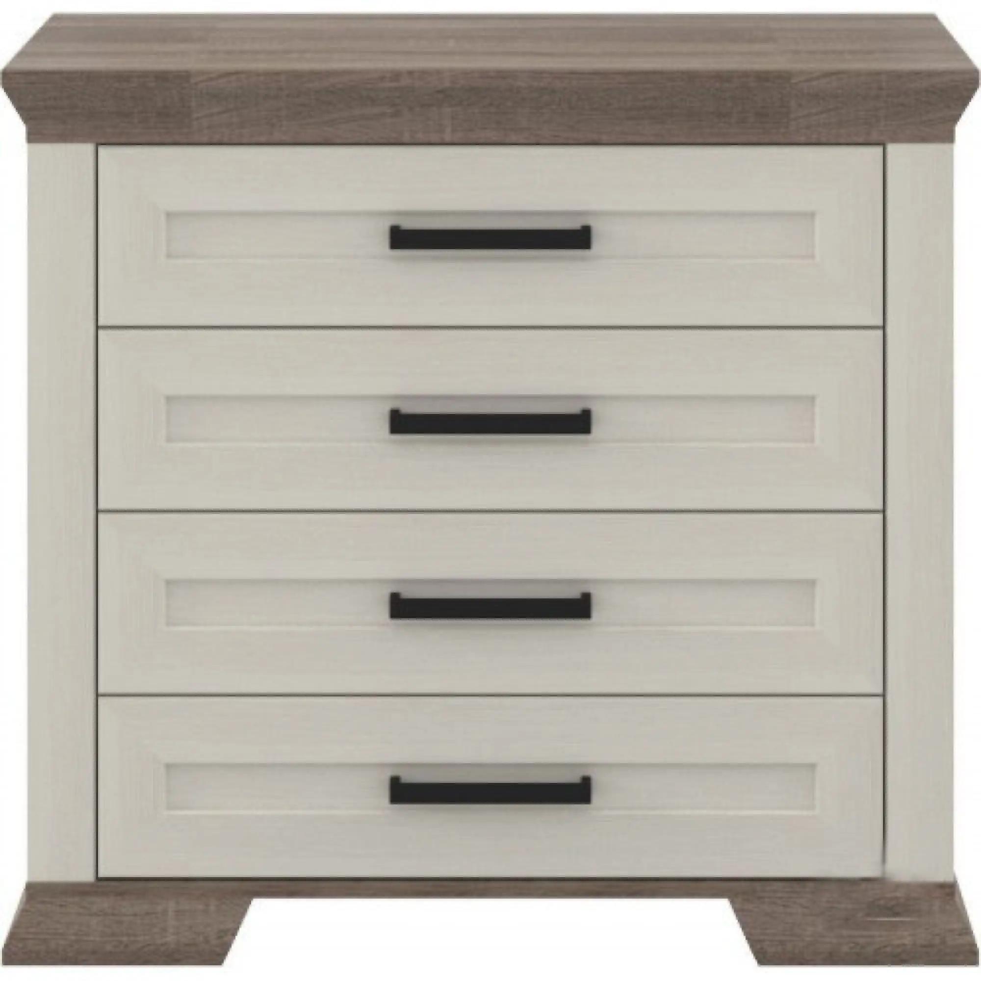 Комод в спальню Гербор Марсель KOM4S Ясень снежный/Дуб сонома трюфель (00000057649) Комод в спальню Гербор Марсель KOM4S Ясень снежный/Дуб сонома трюфель (00000057649)