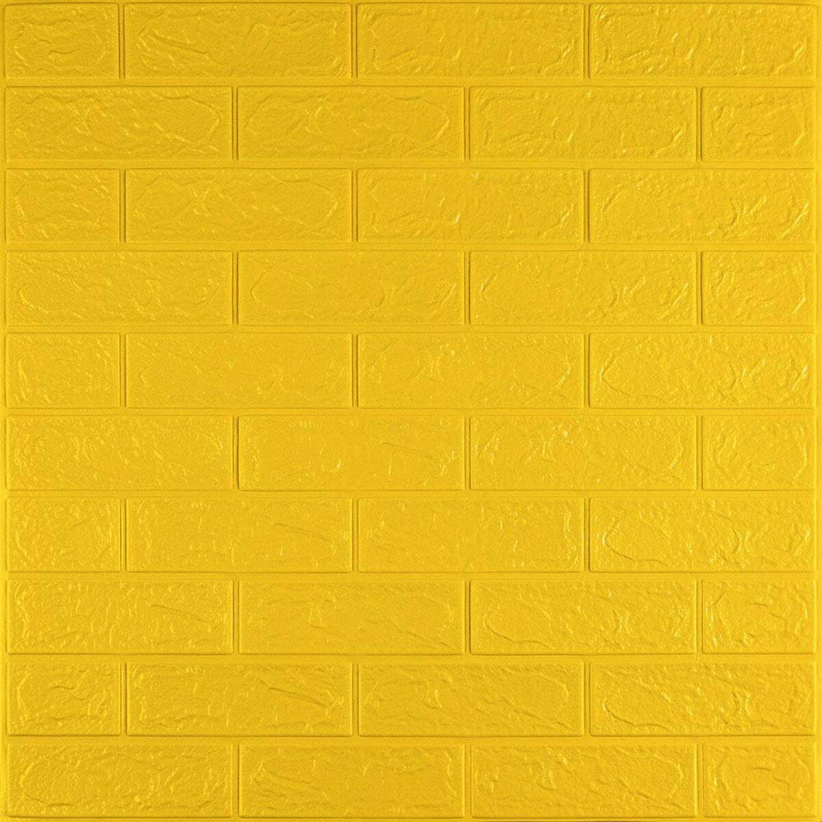3D-панель Sticker Wall SW-00001894 самоклеящаяся 700х770х3 мм Желтый (991943809)