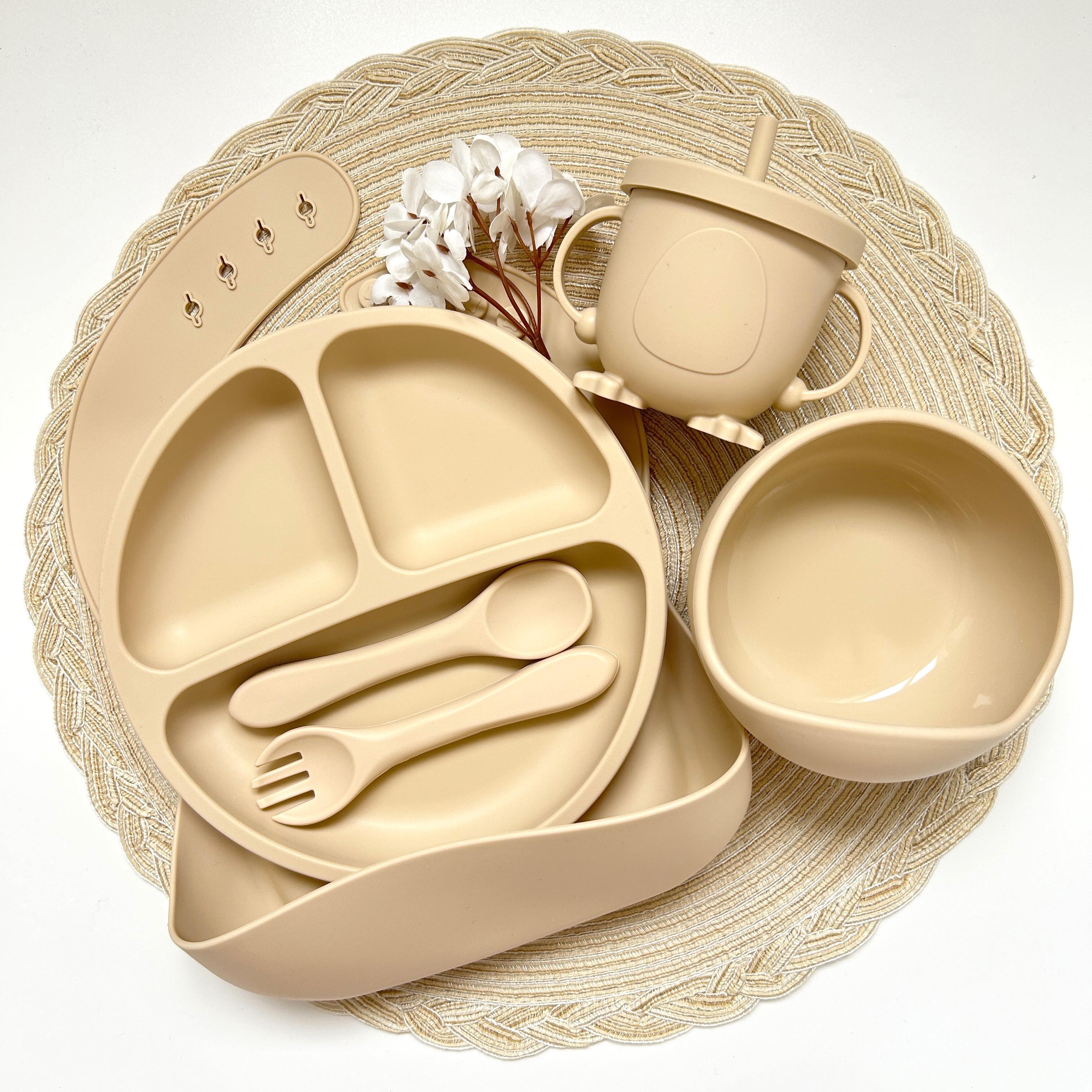 Набор детской посуды из силикона RNSH img_e2624 Бежевый (65723)