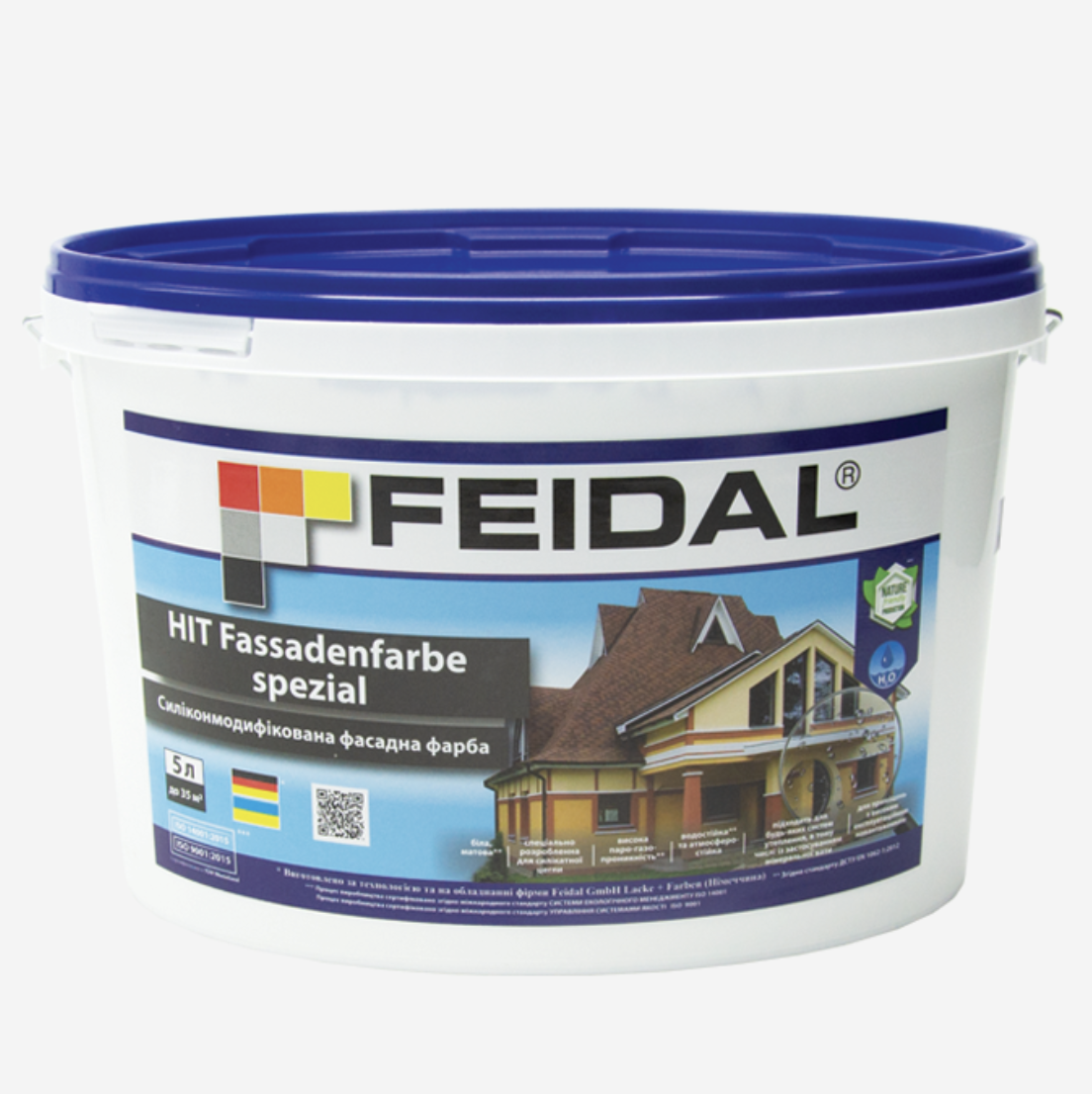 Фарба фасадна силікономодифікована Feidal HIT Fassadenfarbe spezial 5 л (27581654) - фото 1