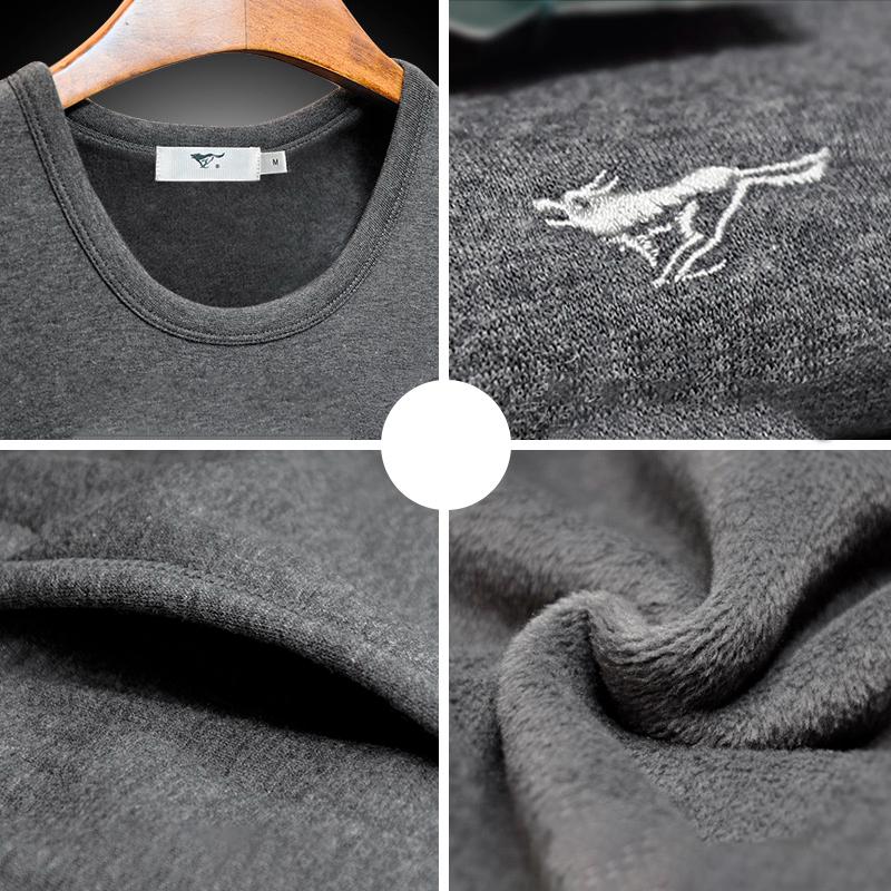 Термобелье мужское хлопковое комплект кальсоны и кофта с мехом -5-20°С L Серый - фото 3 Термобелье мужское хлопковое комплект кальсоны и кофта с мехом -5-20°С L Серый - фото 3