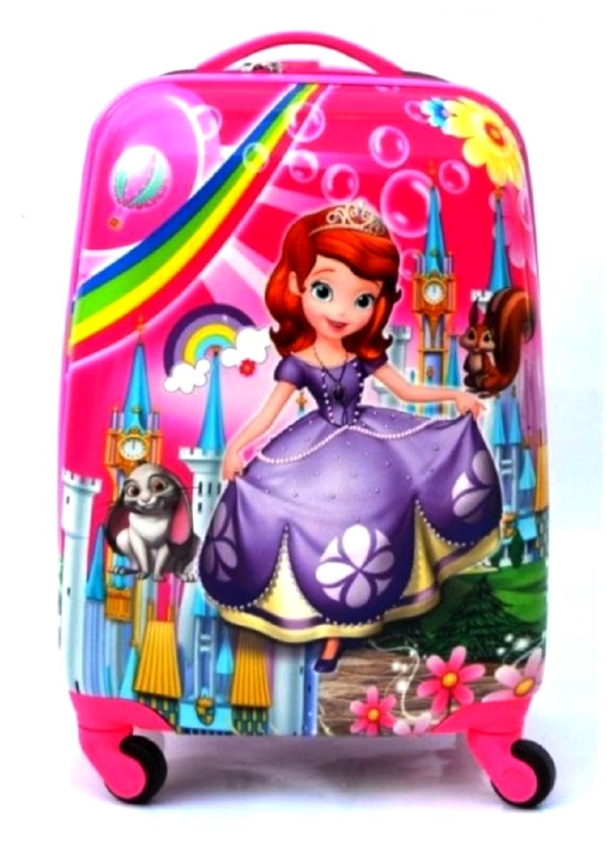 Чемодан детский пластиковый Принцесса София 42 см 4 колеса (Bp161612)