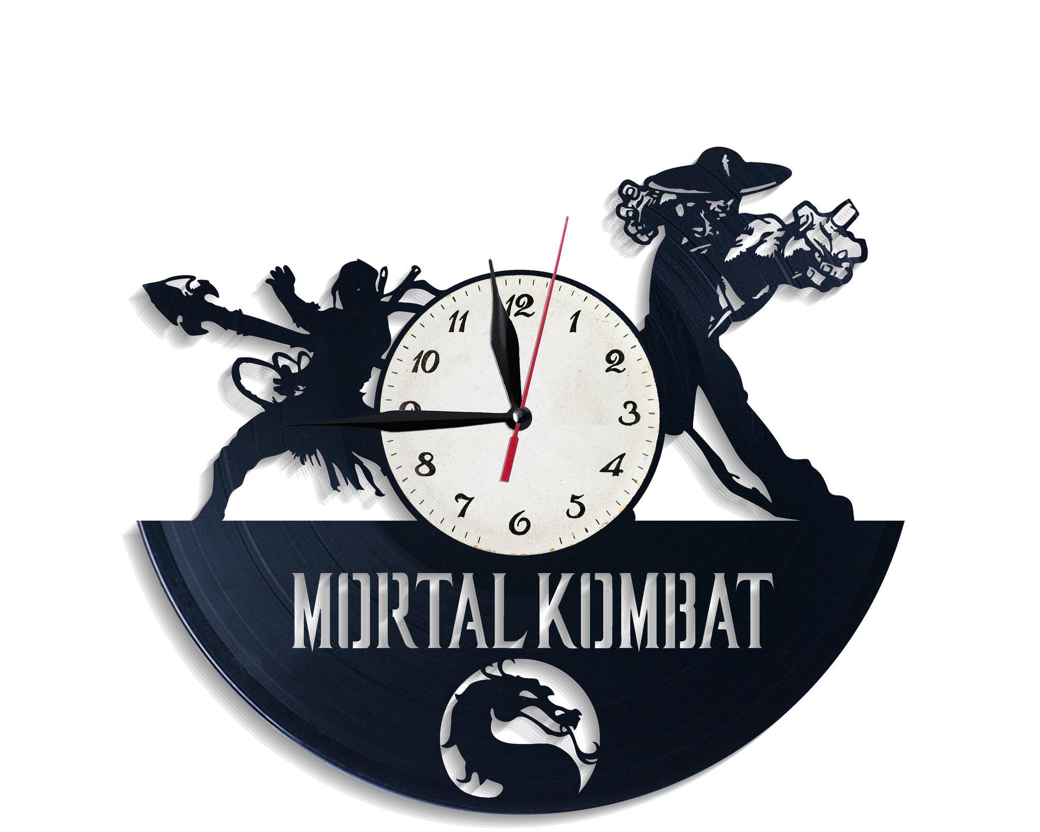 Часы настенные Мортал Комбат 2748 из виниловой пластинки