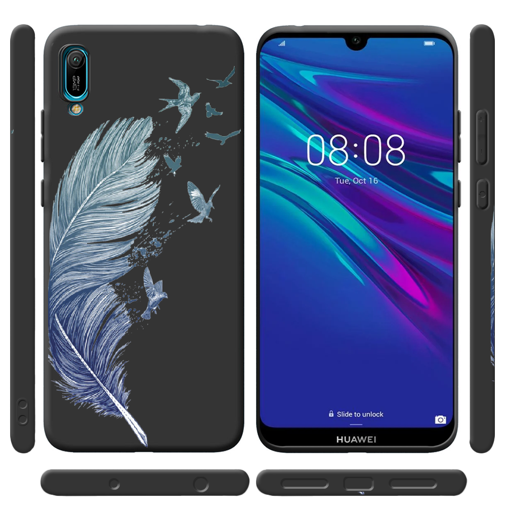 Чохол Boxface Huawei Y6 2019 Feather Чорний силікон (36451-cc38-40871) - фото 2