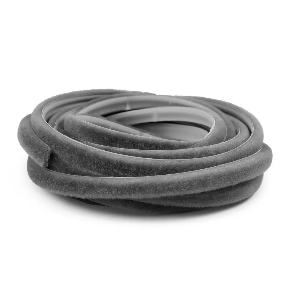 Ущільнювач щіточний самоклеючий Sigma для розсувних систем дверей шафи купе 1 м Сірий (UD1095)