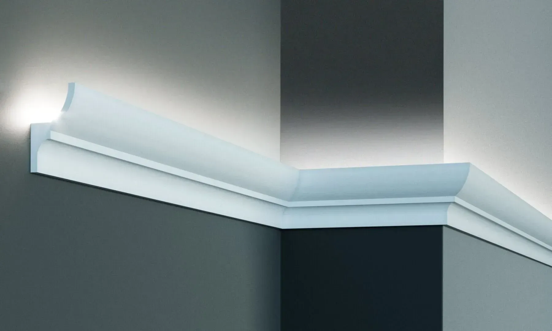 Молдинг поліуретановий гнучкий Tesori для LED освітлення 70x40x2000 мм (KF 701)