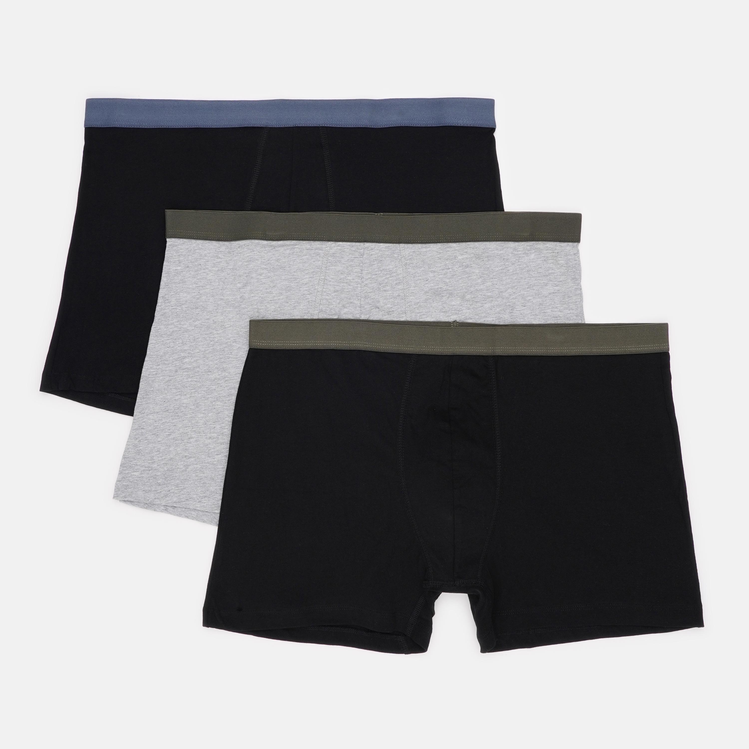 Труси Basic Collection 3 шт. XXL Чорний/Світло-сірий (14380903527)