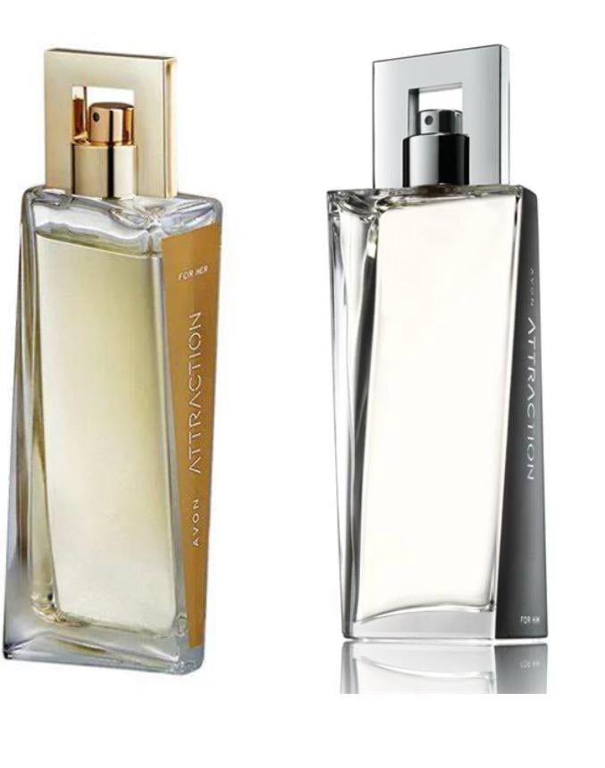 Набор парфюмированных ароматов для пары Avon Attraction 2в1 женский и мужской 50/75 мл (AV92015)