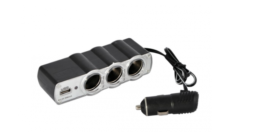 Розгалужувач-трійник для прикурювача UKC WF-0120 автомобільний