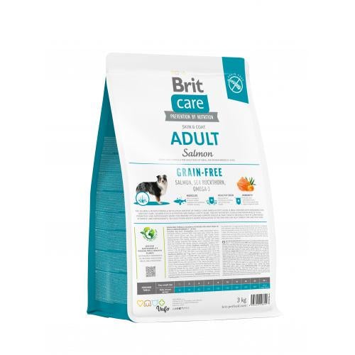 Корм сухой Brit Care Dog Grain-free для собак малых и средних пород беззерновой с лососем 3 кг - фото 3