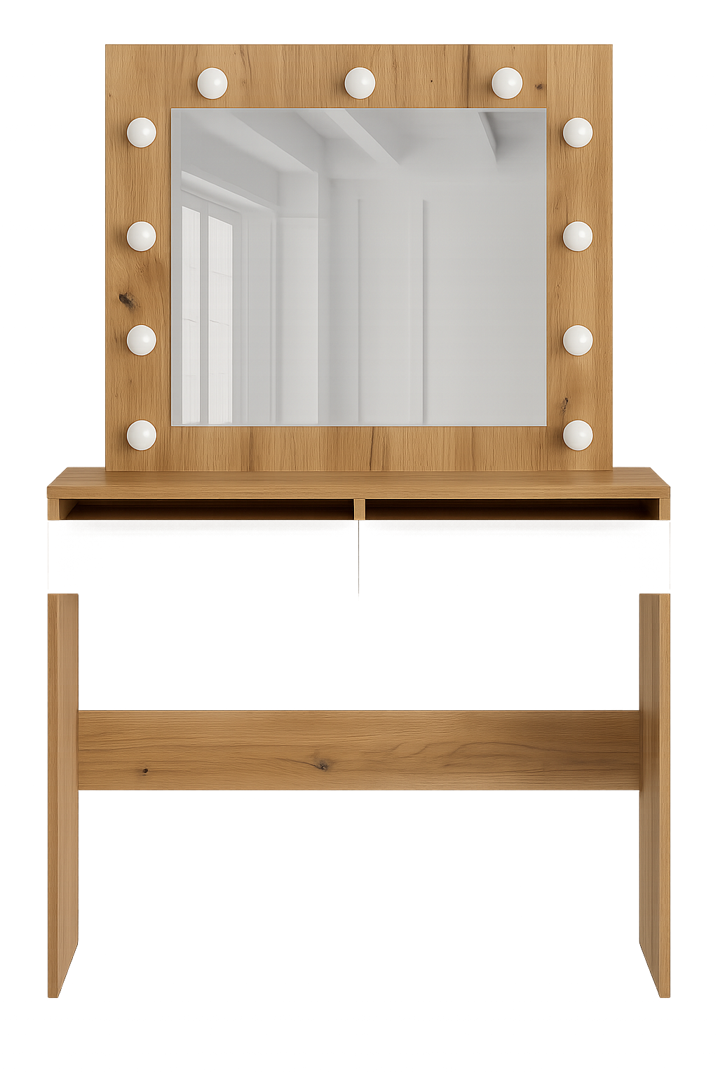 Столик туалетный LofTerno Head Malta 940х430х1400 Дуб Эвок/Белый бриллиант (27884374) - фото 2 Столик туалетный LofTerno Head Malta 940х430х1400 Дуб Эвок/Белый бриллиант (27884374) - фото 2