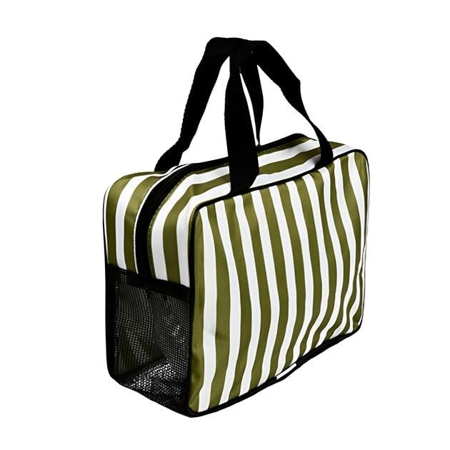 Дорожня косметичка Stripes 26х18х9,5 см White/Green